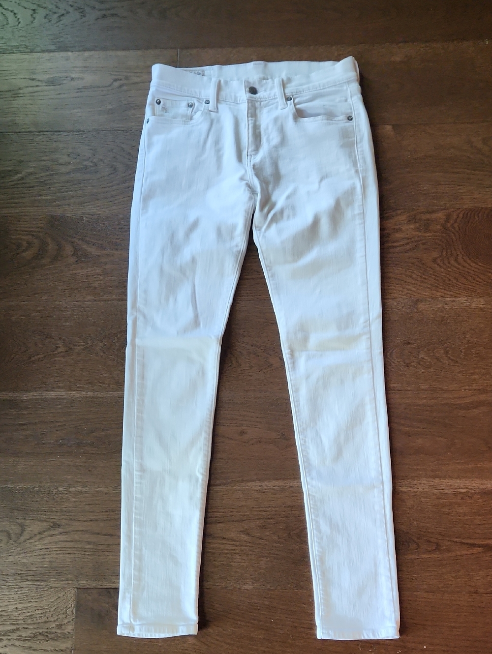 Polo Ralph Lauren Tompkins Skinny White Jeans 29 Old Money Quiet Luxury